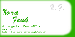 nora fenk business card